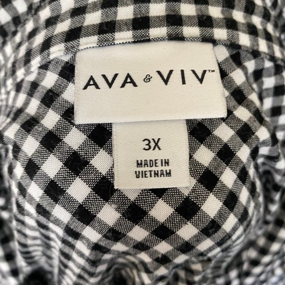 SOLDAva & Viv black and white gingham hi low dress - Picture 6 of 8